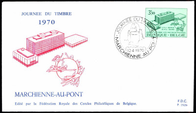 Belgia FDC 1970 Mi 1586  Stamp Day [292b-MARCHENNE-AU-PONT]